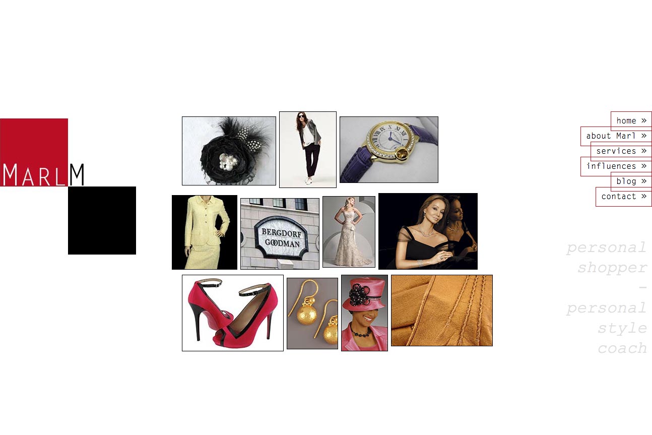 web design for a personal shopper