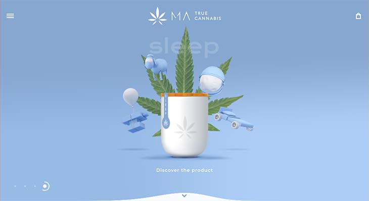 animation website design true cannabis